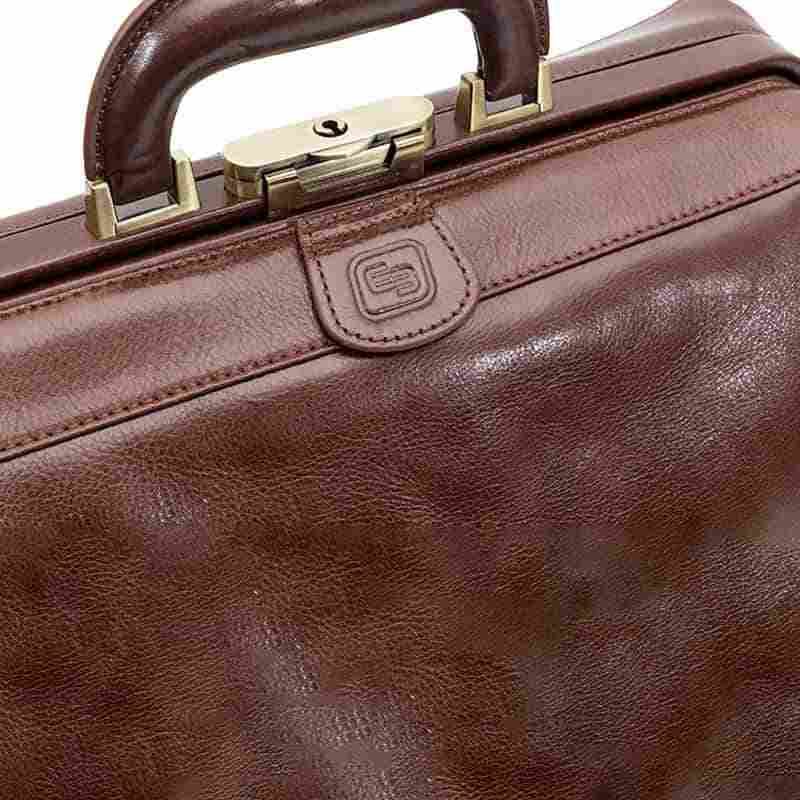 EB12.005 Сумка врача из натуральной кожи коричневая CLASSY'S